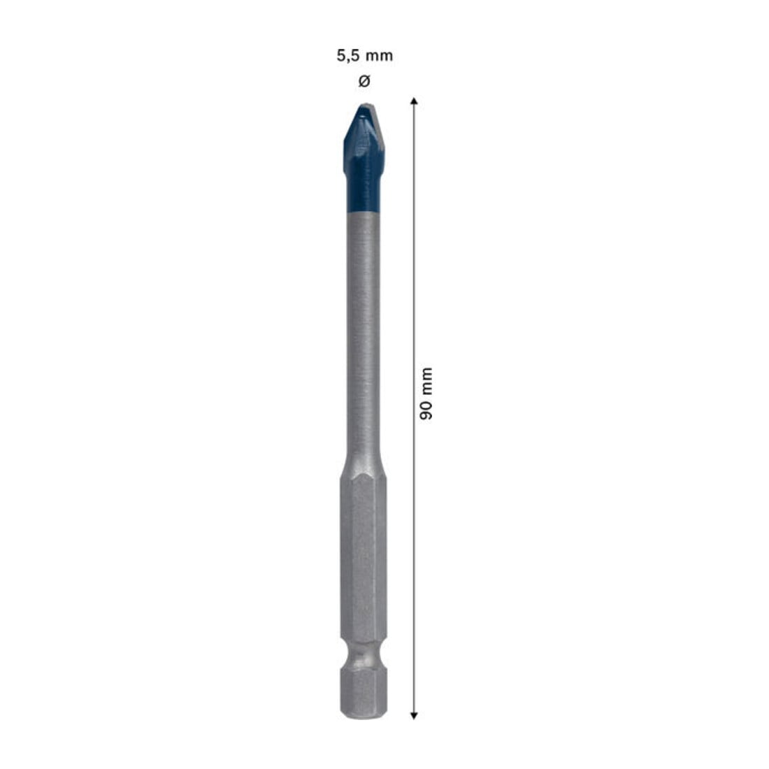 Bosch EXPERT Foret céramique dure HEX-9, 5,5 x 90 mm