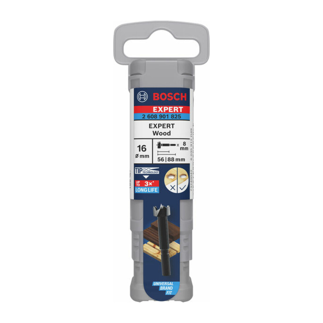 Bosch EXPERT Foret Forstner Bois, 16 mm, D8 mm