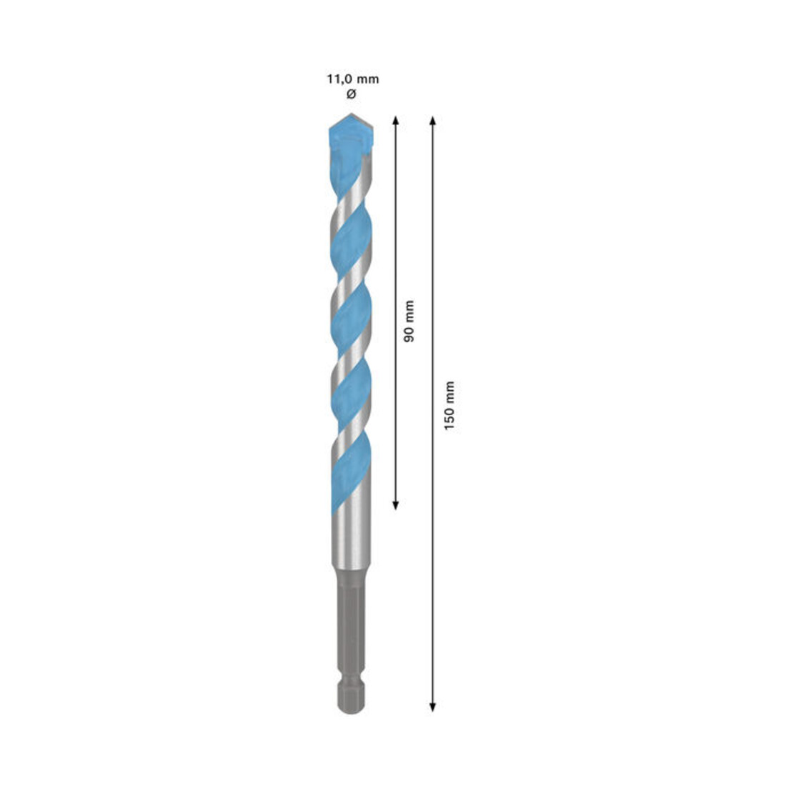 Bosch EXPERT Foret Multi Construction HEX-9, 11 x 90 x 150 mm