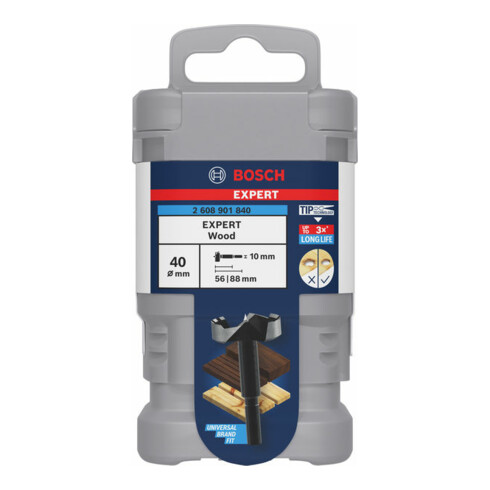 Bosch EXPERT Forets Forstner Bois, 40 mm, D10 mm