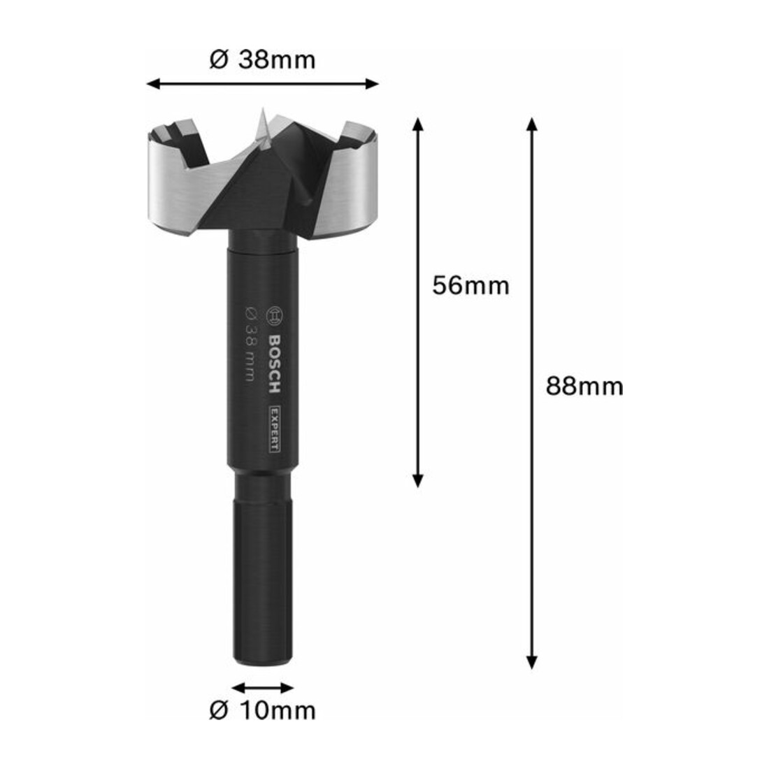 Bosch EXPERT Forets Forstner pour bois, 38 mm, D10 mm