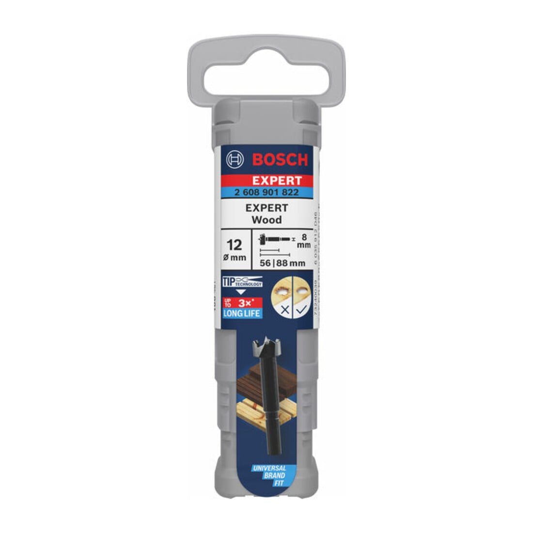 Bosch EXPERT Forstner bois, 12 mm, D8 mm