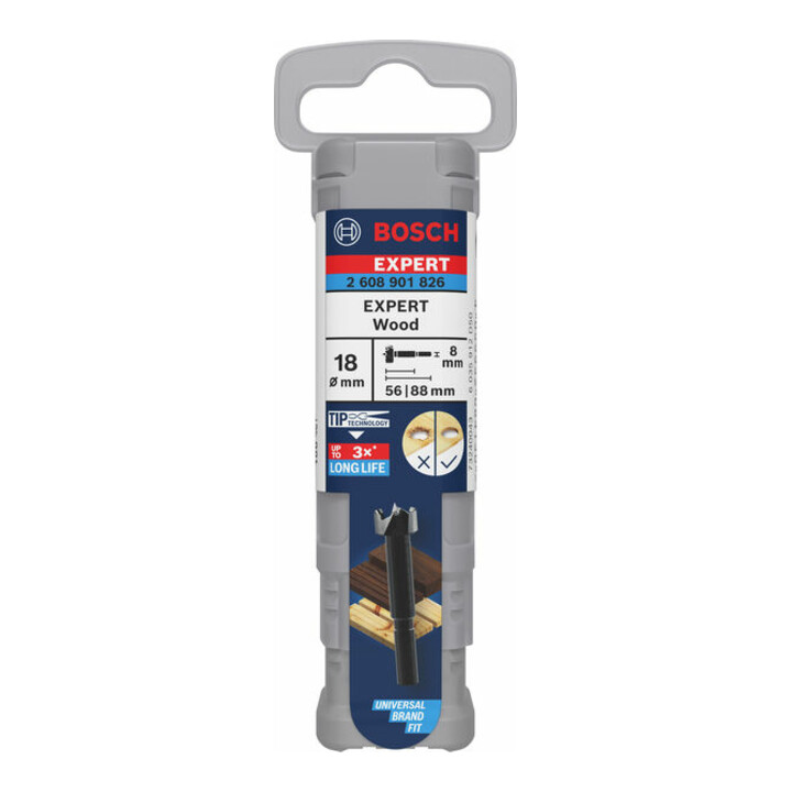 Bosch EXPERT Forstner bois, 18 mm, D8 mm