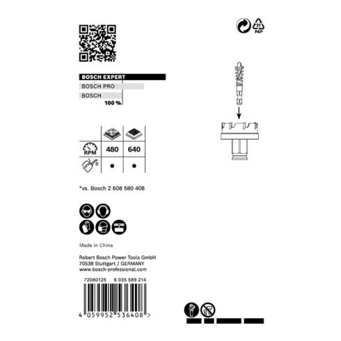Bosch EXPERT gatenzaag voor metaalplaat 25 x 40mm voor rotatie- en percussieboormachines