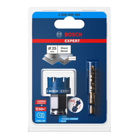 Bosch EXPERT gatenzaag voor metaalplaat 25 x 40mm voor rotatie- en percussieboormachines