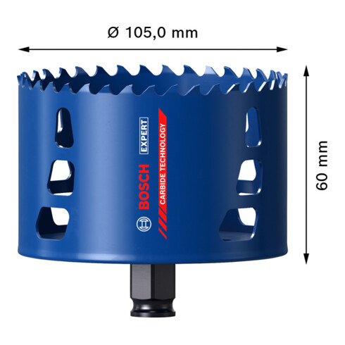 Bosch EXPERT gatzaag voor taai materiaal 105 x 60 mm voor rotatie- en percussieboormachines