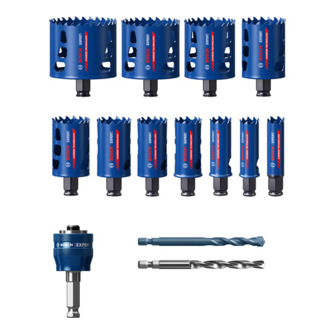 Bosch EXPERT gatzagenset 20/22/25/32/35/40/44/51/60/68/76mm 14-delig voor draai- en slagboormachines