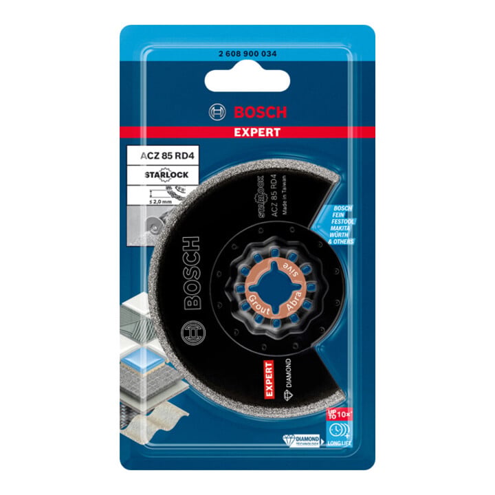 Bosch Expert Grout Segment Blade ACZ 85 RD4 Blatt für Multifunktionswerkzeuge, 85 mm