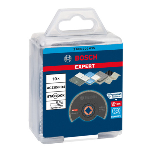 Bosch Expert Grout Segment Blade ACZ 85 RD4 Lame pour outils multifonctions, 85 mm