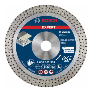 Bosch EXPERT Hard Ceramic  76 mm Diamant-Trennscheibe 76 x 1,5 x 10 mm
