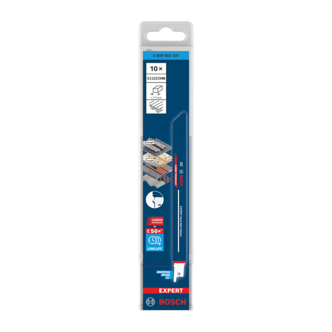 Bosch EXPERT Hard Nail pallets S1123CHM reciprozaagblad, 10-dlg.