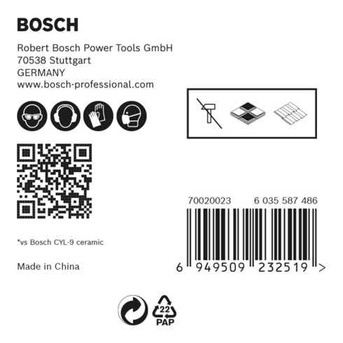 Bosch Expert HardCeramic HEX-9 jeu de forets pour tuiles, 6 mm