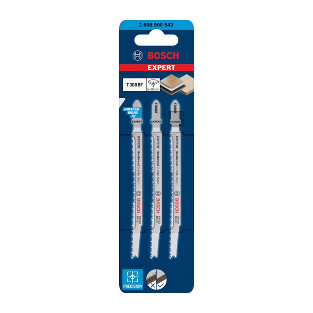 Bosch EXPERT ‘Hardwood 2-side clean’ T 308 BFP Stichsägeblatt