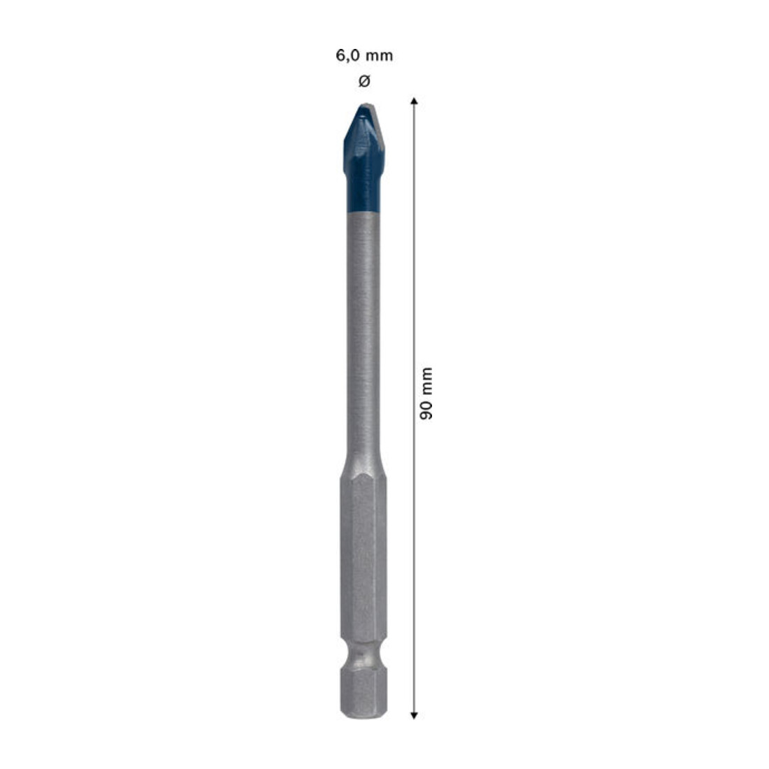 Bosch EXPERT HEX-9 Foret céramique dure, 6 x 90 mm