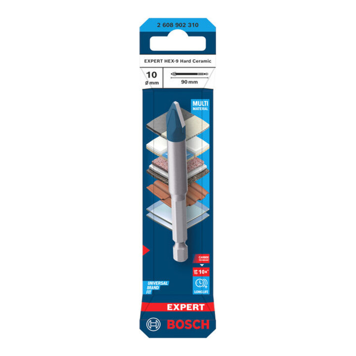 Bosch EXPERT HEX-9 Hard Ceramic Bohrer, 10 x 90 mm