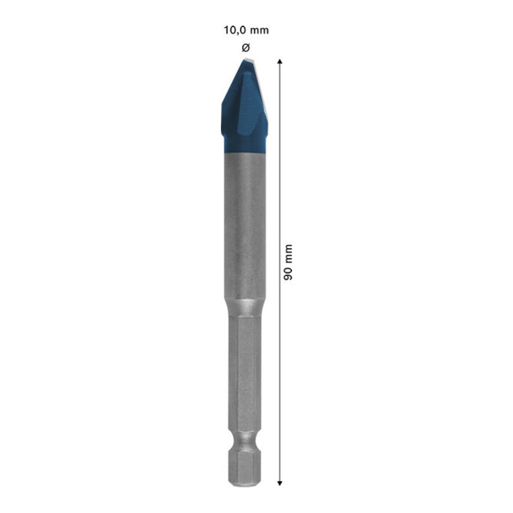 Bosch EXPERT HEX-9 Hard Ceramic Bohrer, 10 x 90 mm