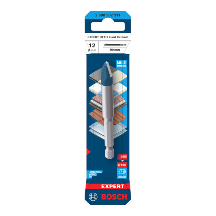 Bosch EXPERT HEX-9 Hard Ceramic Bohrer, 12 x 90 mm