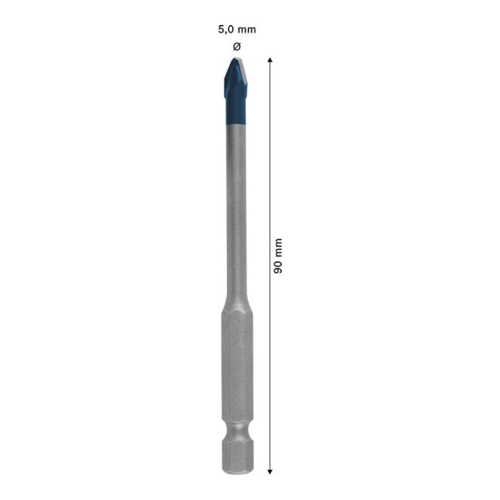 Bosch EXPERT HEX-9 Hard Ceramic Bohrer, 5 x 90 mm