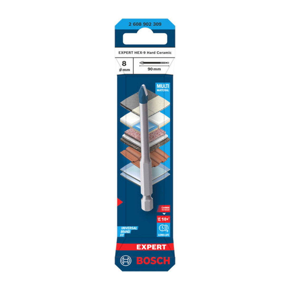Bosch EXPERT HEX-9 Hard Ceramic Bohrer, 8 x 90 mm