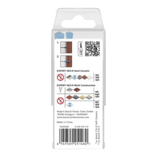 Bosch EXPERT HEX-9 Hard Ceramic e HEX-9 Multi Construction Set di punte, 6/8 mm, 5 pezzi