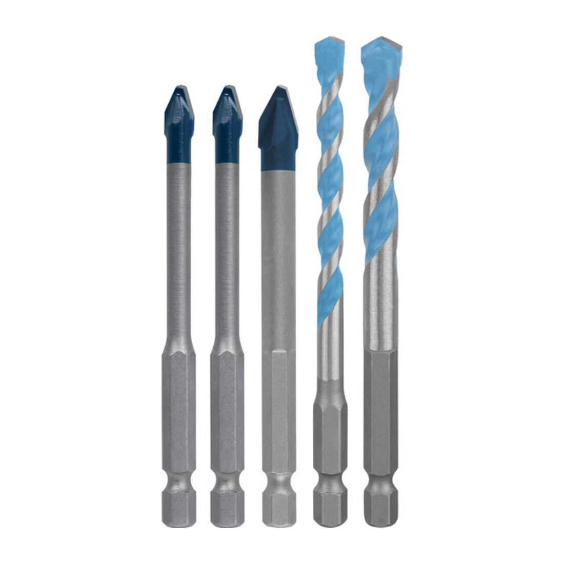 Bosch EXPERT HEX-9 Hard Ceramic e HEX-9 Multi Construction Set di punte, 6/8 mm, 5 pezzi