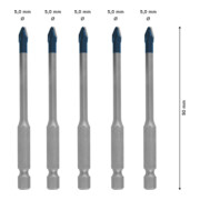 Bosch EXPERT HEX-9 Hard Ceramic HEX-9 Bohrer-Set, 5 x 90 mm, 5-tlg.-4