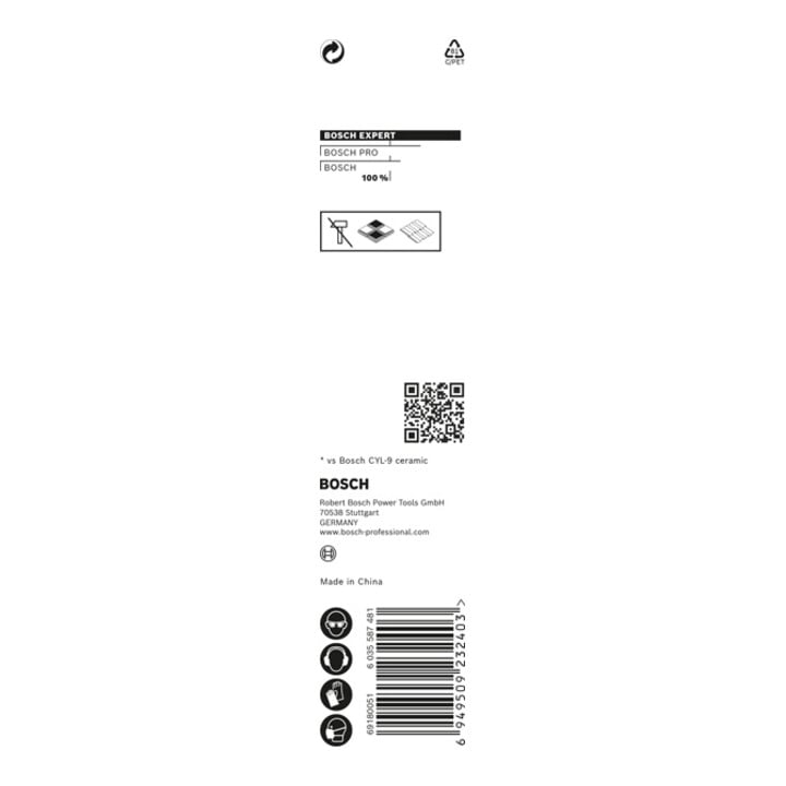 Bosch EXPERT HEX-9 HardCeramic Bohrer 4 x 90mm für Dreh- und Schlagbohrer