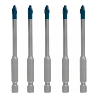 Bosch EXPERT HEX-9 HardCeramic Dachziegel-Bohrer-Set 5mm 5-tlg. für Dreh- und Schlagbohrer