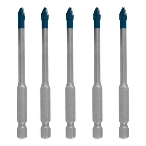 Bosch EXPERT HEX-9 HardCeramic Dachziegel-Bohrer-Set 5mm 5-tlg. für Dreh- und Schlagbohrer