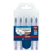 Bosch EXPERT HEX-9 HardCeramic Dachziegel-Bohrer-Set 6mm 5-tlg. für Dreh- und Schlagbohrer