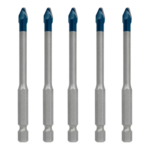 Bosch EXPERT HEX-9 HardCeramic Dachziegel-Bohrer-Set 6mm 5-tlg. für Dreh- und Schlagbohrer