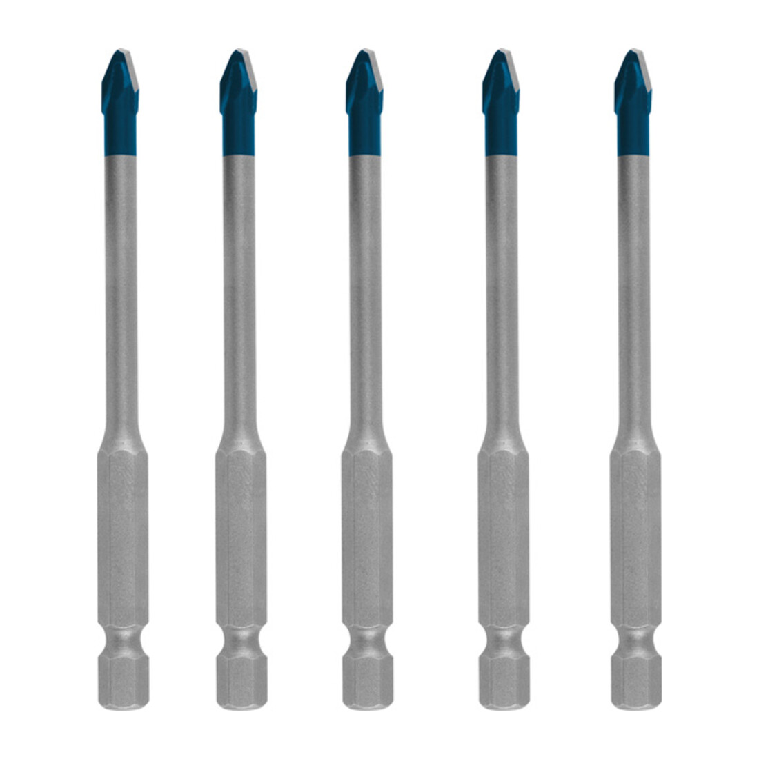 Bosch EXPERT HEX-9 HardCeramic dakpanboorset 5mm 5-delig voor rotatie- en percussieboormachines.