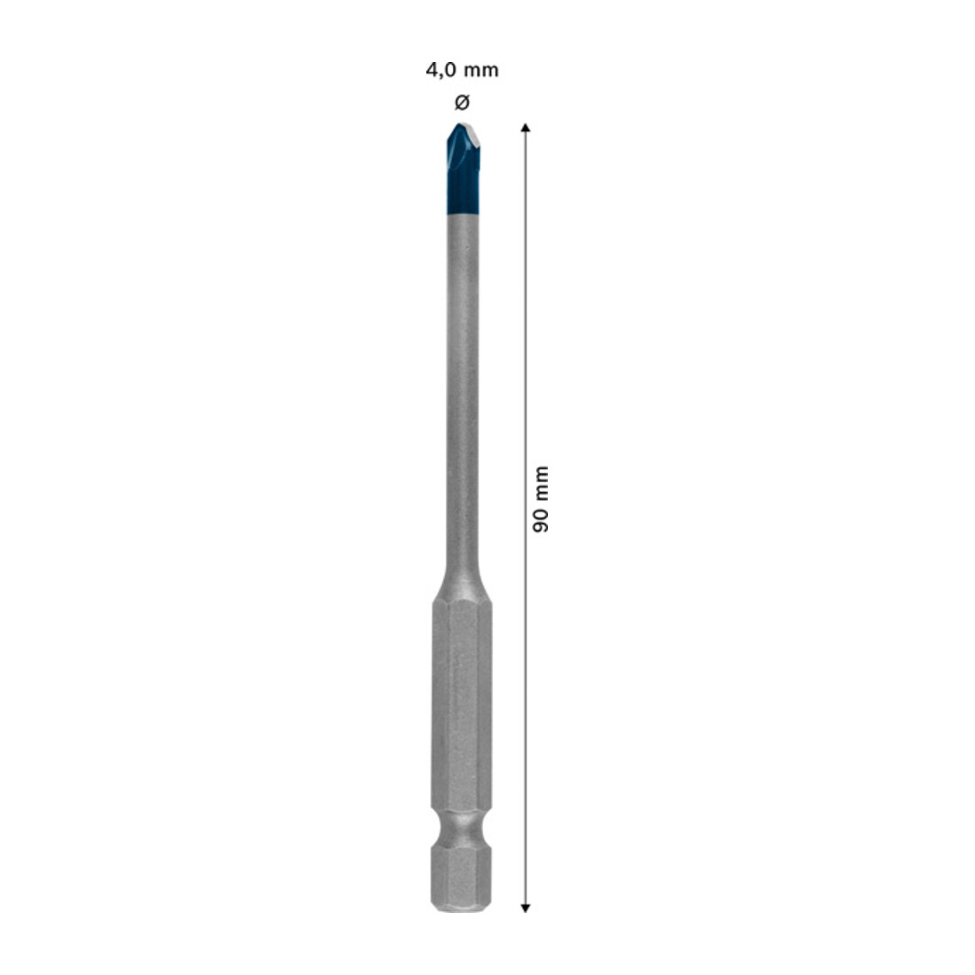 Bosch EXPERT HEX-9 HardCeramische Boor 4 x 90mm voor rotatie- en klopboormachines
