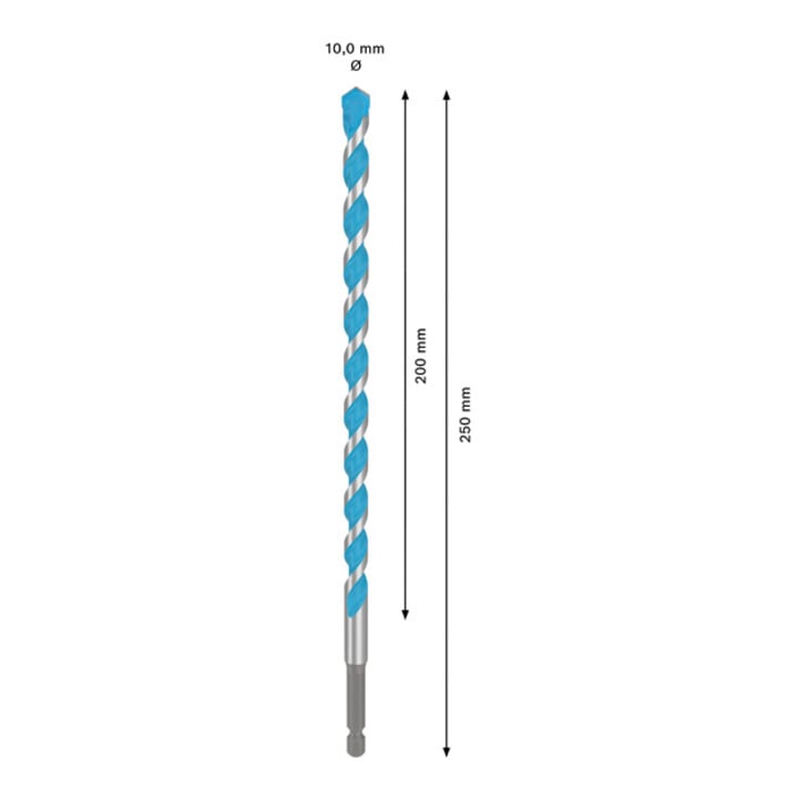 Bosch EXPERT HEX-9 Multi Construction Bohrer, 10 x 200 x 250 mm