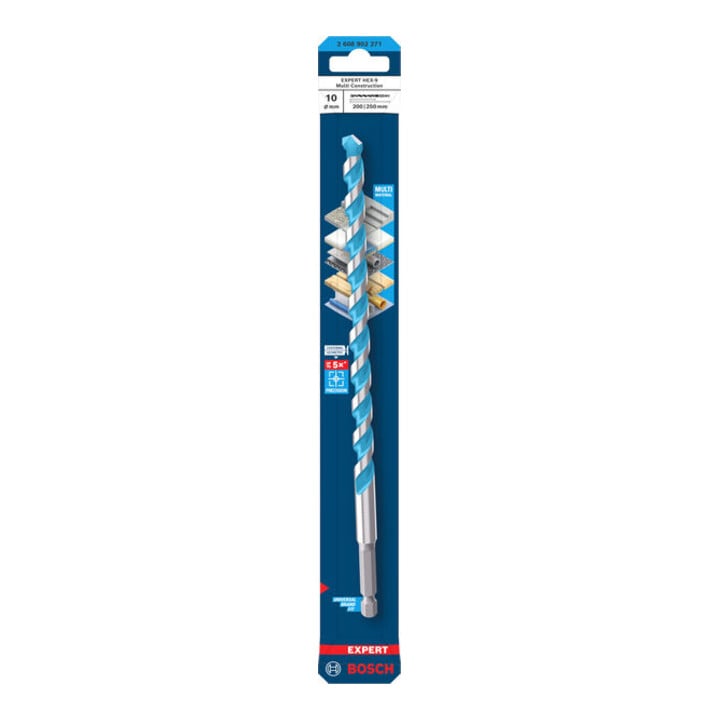 Bosch EXPERT HEX-9 Multi Construction Bohrer, 10 x 200 x 250 mm