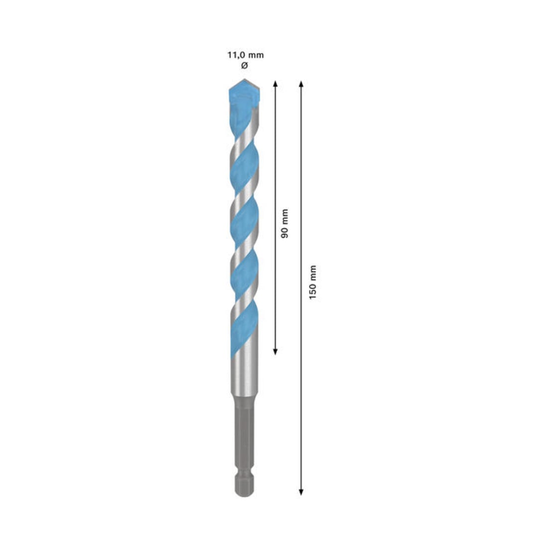 Bosch EXPERT HEX-9 Multi Construction Bohrer, 11 x 90 x 150 mm