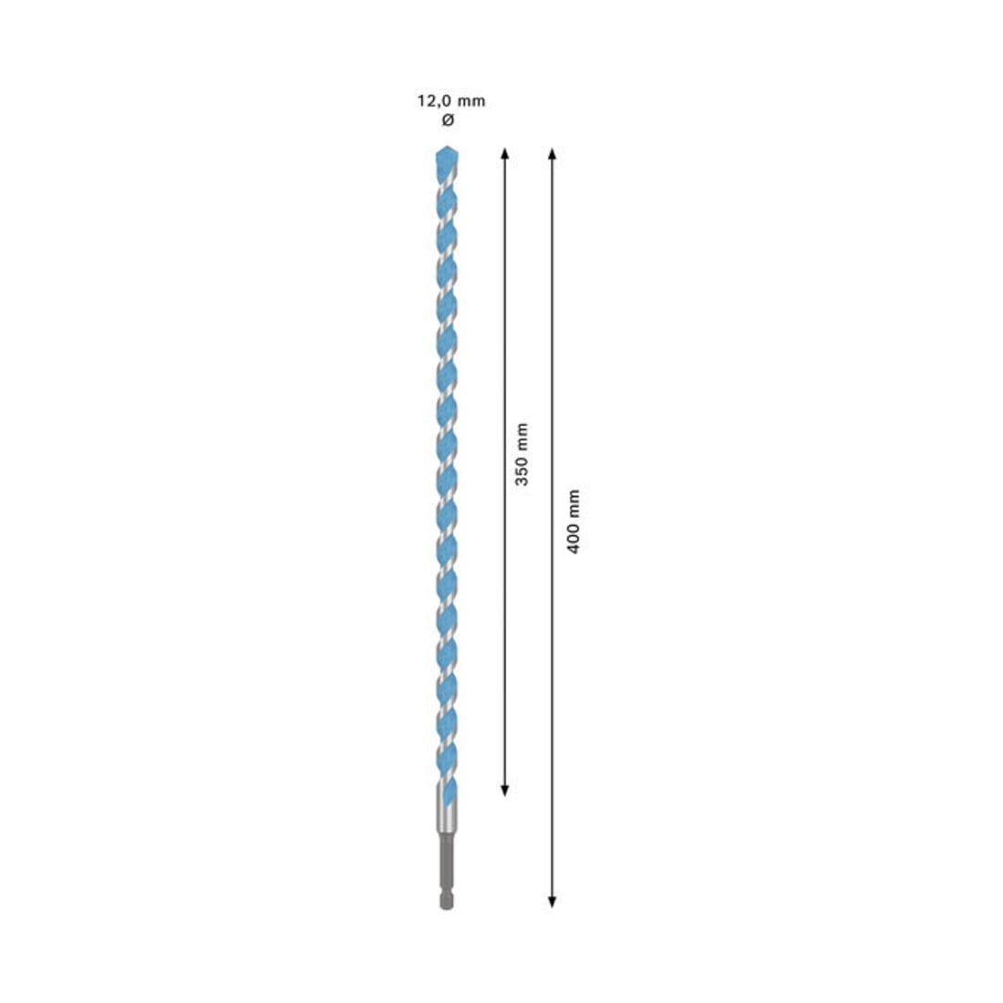 Bosch EXPERT HEX-9 Multi Construction Bohrer, 12 x 350 x 400 mm