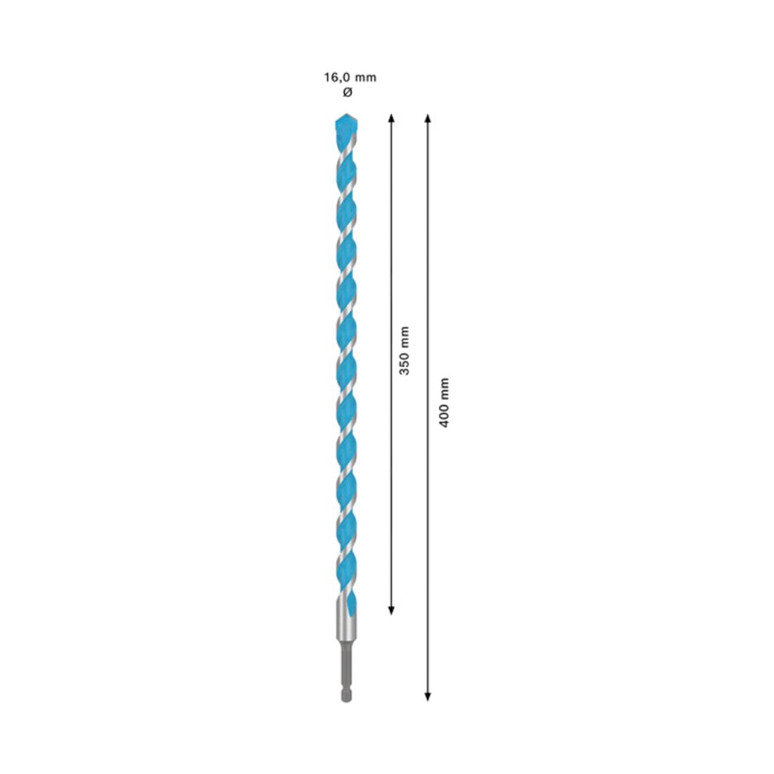 Bosch EXPERT HEX-9 Multi Construction Bohrer, 16 x 350 x 400 mm