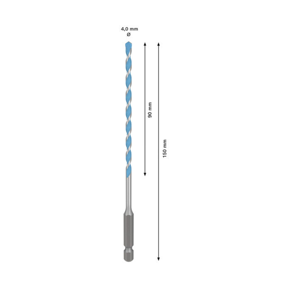 Bosch EXPERT HEX-9 Multi Construction Bohrer, 4 x 90 x 150 mm