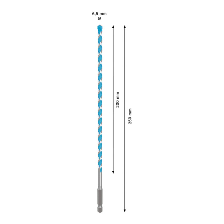 Bosch EXPERT HEX-9 Multi Construction Bohrer, 6,5 x 200 x 250 mm