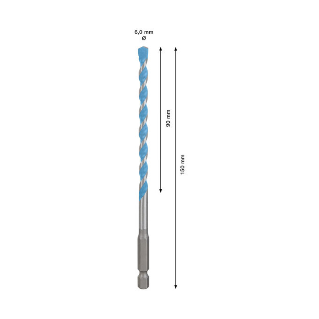 Bosch EXPERT HEX-9 Multi Construction Bohrer, 6 x 90 x 150 mm