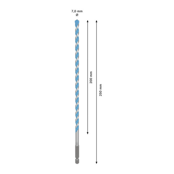 Bosch EXPERT HEX-9 Multi Construction Bohrer, 7 x 200 x 250 mm