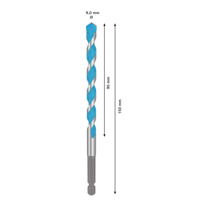 Bosch EXPERT HEX-9 Multi Construction Bohrer, 9 x 90 x 150 mm