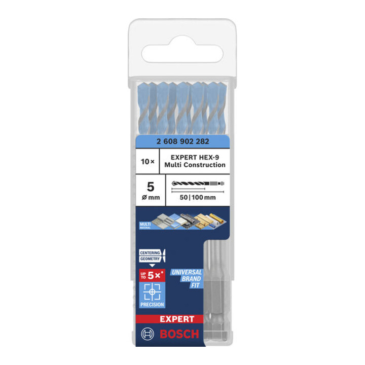 Bosch EXPERT HEX-9 Multi Construction Boor, 5 x 50 x 100 mm