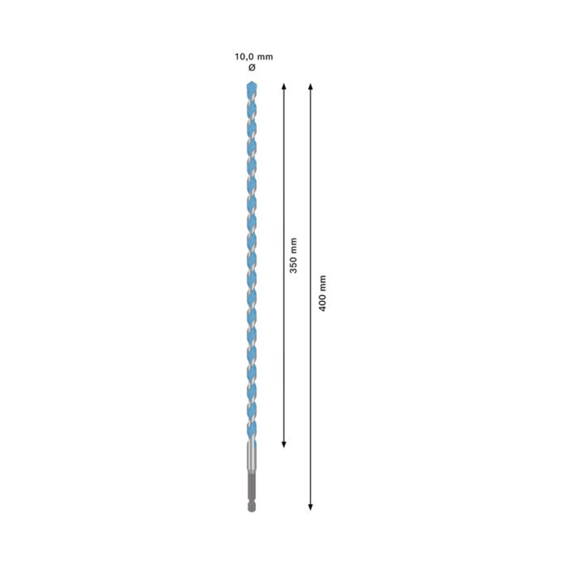 Bosch EXPERT HEX-9 Multi Construction Foret, 10 x 350 x 400 mm