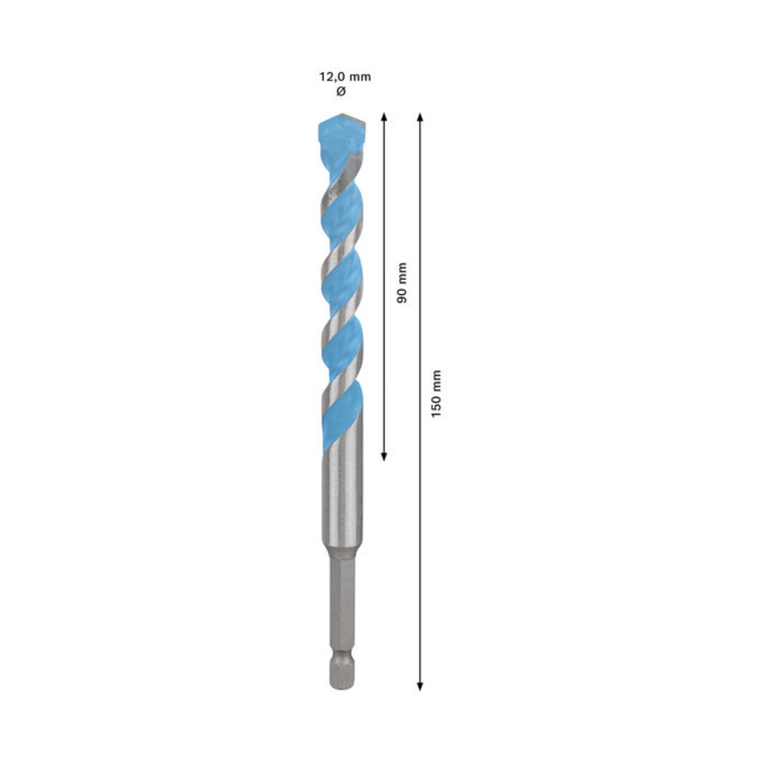 Bosch EXPERT HEX-9 Multi Construction foret, 12 x 90 x 150 mm