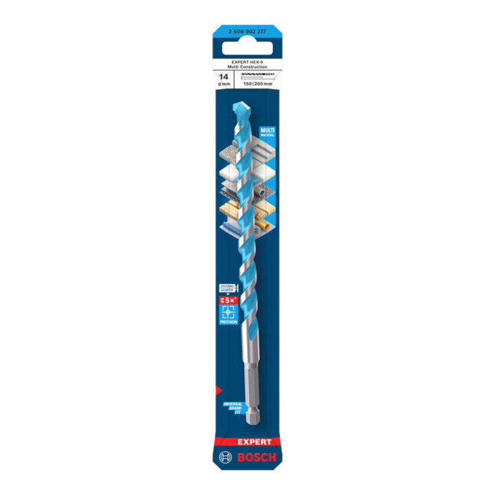 Bosch EXPERT HEX-9 Multi Construction Foret, 14 x 150 x 200 mm
