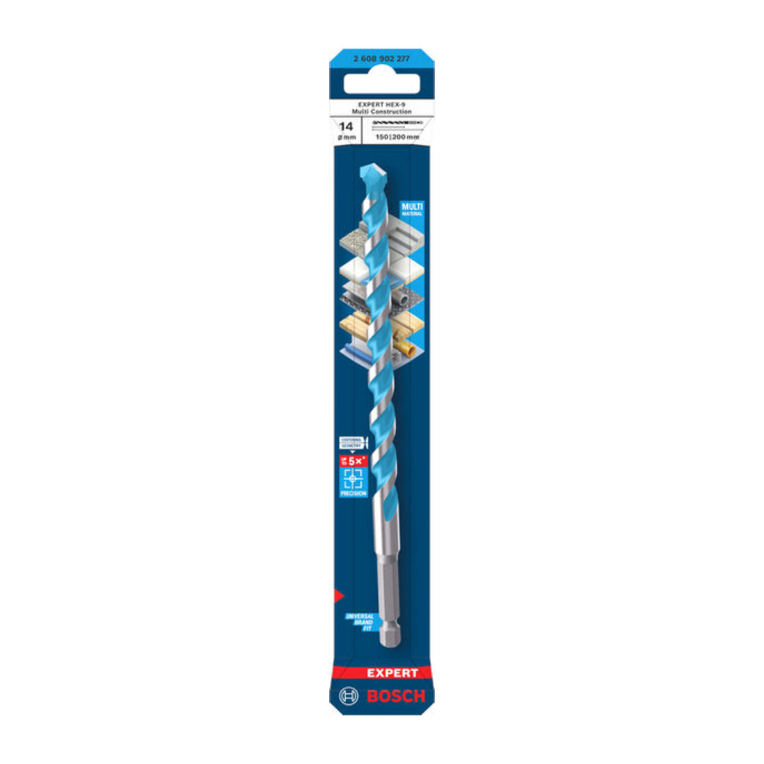 Bosch EXPERT HEX-9 Multi Construction Foret, 14 x 150 x 200 mm
