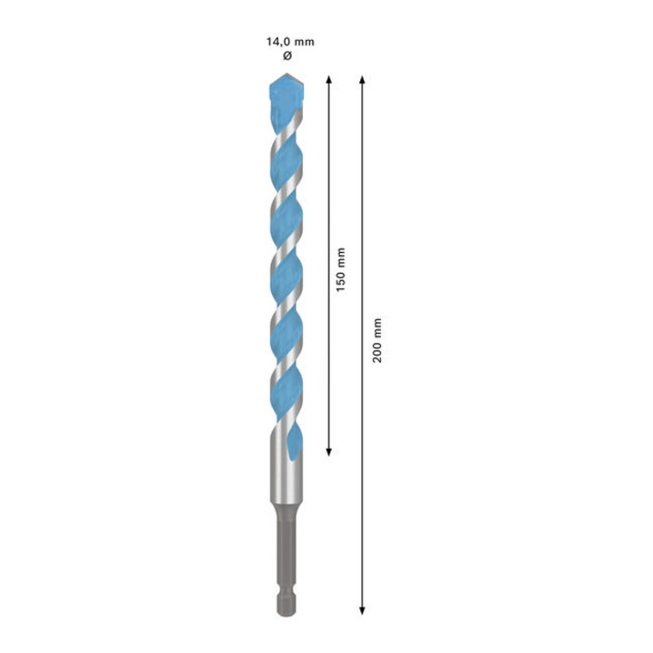 Bosch EXPERT HEX-9 Multi Construction Foret, 14 x 150 x 200 mm