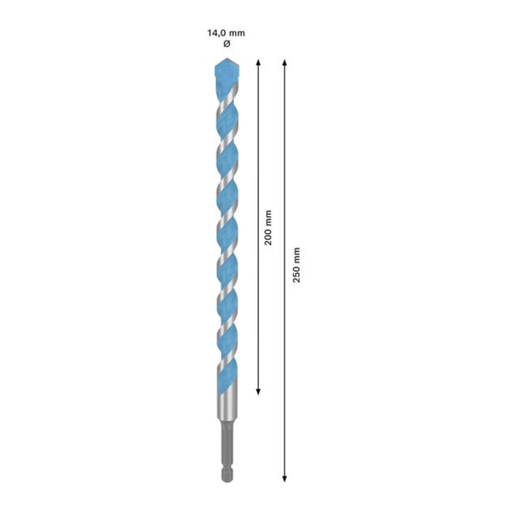 Bosch EXPERT HEX-9 Multi Construction Foret, 14 × 200 × 250 mm